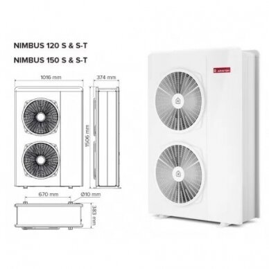 Ariston Nimbus Compact 150 S NET šilumos siurblys 16,9kW 3