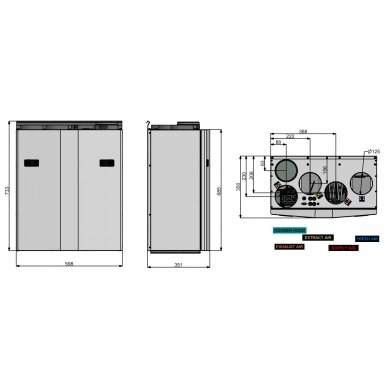 Ensy Inovent AHU-200H rekuperatorius 260 m3/val. 1