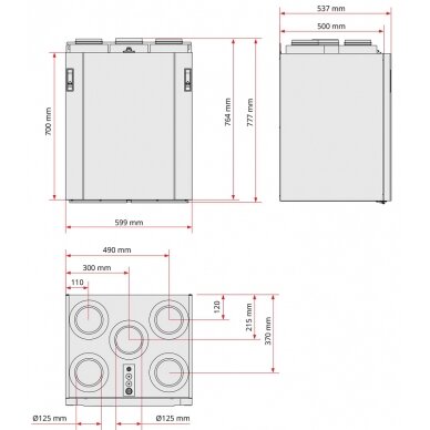 Flexit Nordic S2 (336m³/h) rotacinis rekuperatorius 1