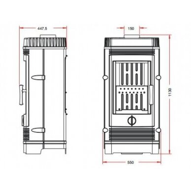 Krosnelė INVICTA Gomont 12kW 2