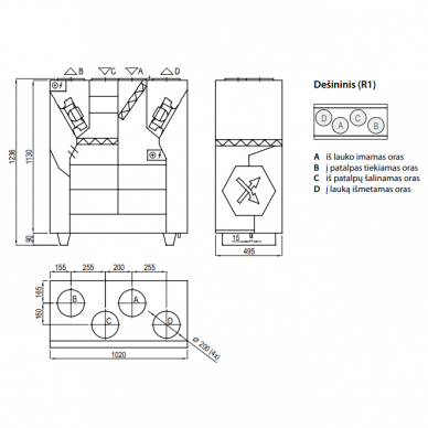 Komfovent Domekt CF 700 V rekuperatorius 1