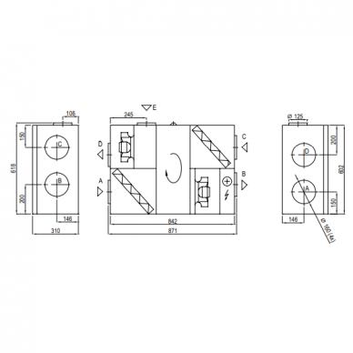 Komfovent Domekt R 250 F rekuperatorius C6 1