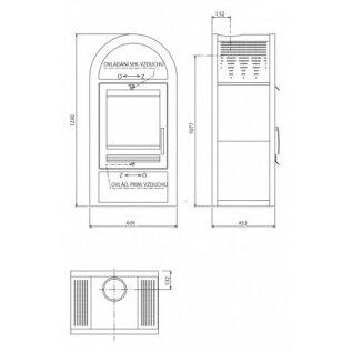 Krosnelė ABX STOCKHOLM 8 NEW, su keramikos apdaila, 8,5kW 1