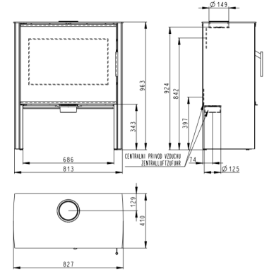 Krosnelė Romotop Riano N 01, 9kW 2