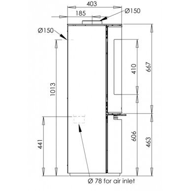 Plieninė krosnelė ADURO 22-1 Lux, 5,5kW 1