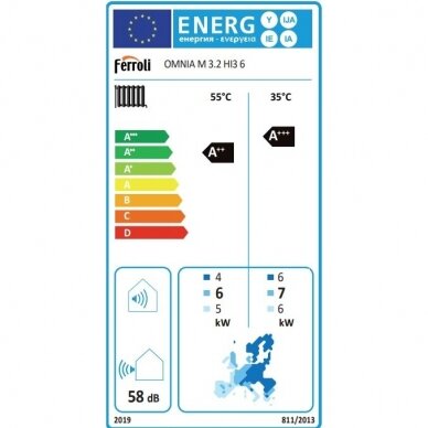 Šilumos siurblys oras-vanduo Ferroli Omnia M 6,35kW 1