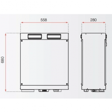 Zehnder ComfoAir 180 ERV rekuperatorius su valdymo pulteliu 4